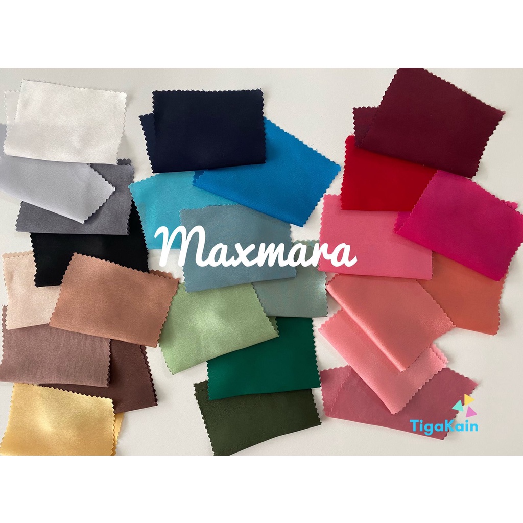 0.5 Meter Bahan Maxmara Polos Import Kain Maxmara Lux