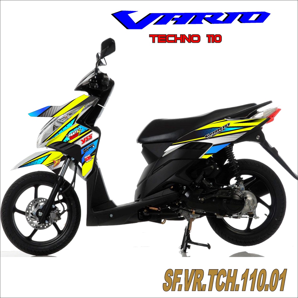 VARIO STICKER STRIPING VARIO 110 TECHNO - STIKER MOTOR VARIO 110 TECHNO LIST VARIASI HOLOGRAM AH 01