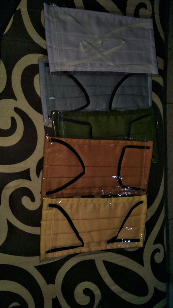 Masker Kain 2ply Bisa Diisi Tisu Tali Karet Earloop