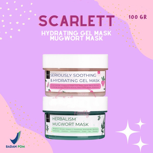 Scarlett Herbalism Mugwort Mask | Seriously Soothing &amp; Hydrating Gel Mask 100GR_Cerrianti