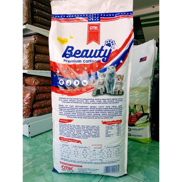 Beauty cat chiken salmon 20kg / beauty cat / makanan kucing untuk segala usia