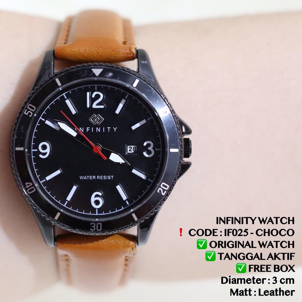 Jam tangan couple original INFINITY premium watch leather free box IF015