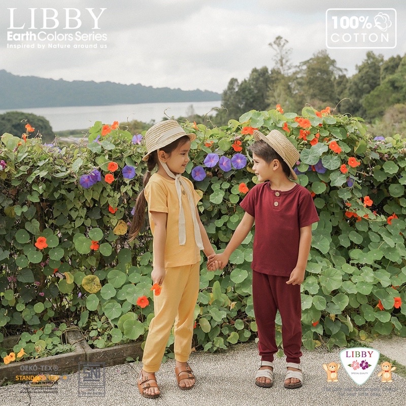 Libby FAVE SET Stelan Pendek celana Panjang Libby earth color series