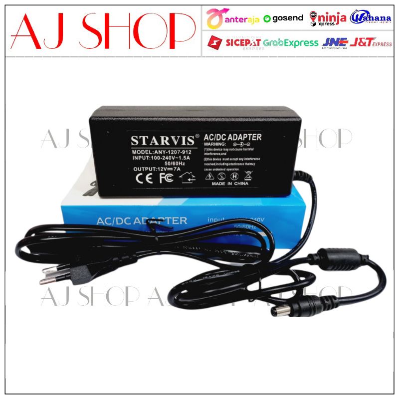 Adaptor 7a 12v Adaptor 12v 7a Adaptor Cctv Dvr Adaptor Lampu Led DC