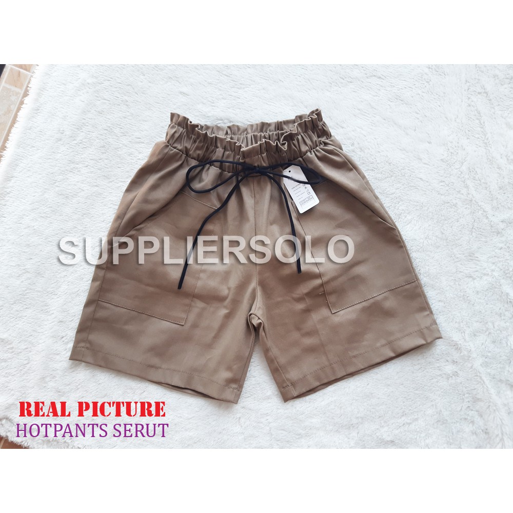 CELANA HOTPANTS SERUT TWILL COMBED STANDART DAN JUMBO