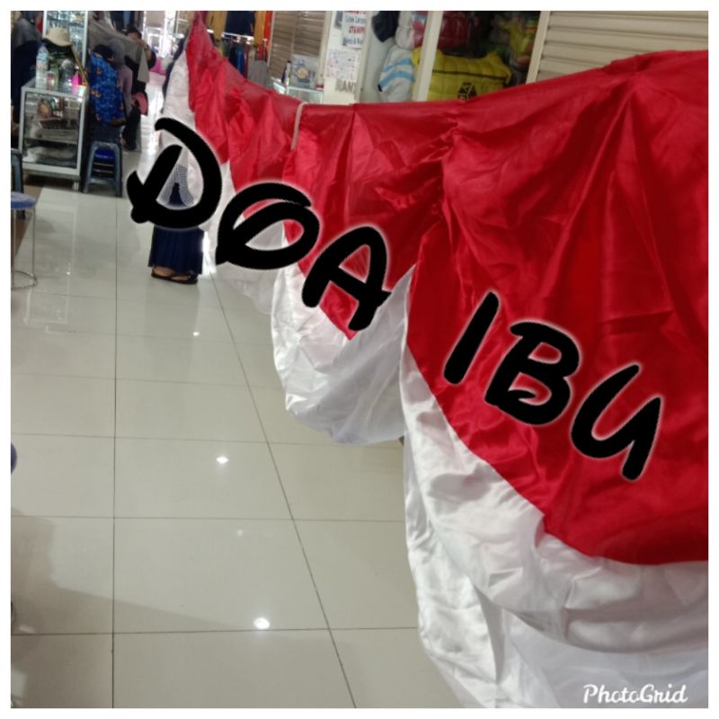 

best seller vitrase merah putih bahan satin bendera gelombang bendera pager merah putih ready stock