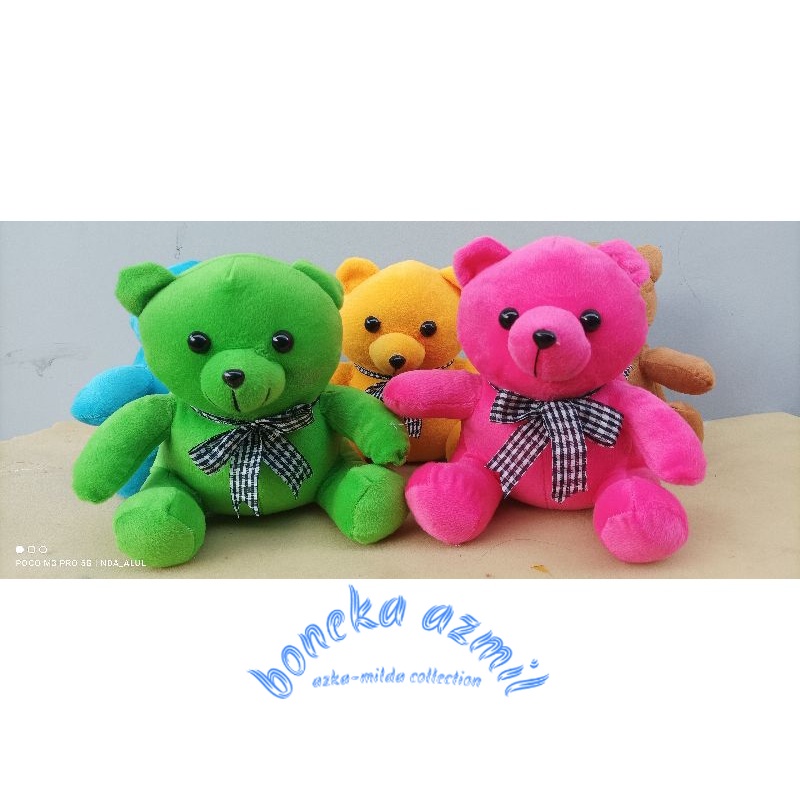 Boneka beruang warna warni size m