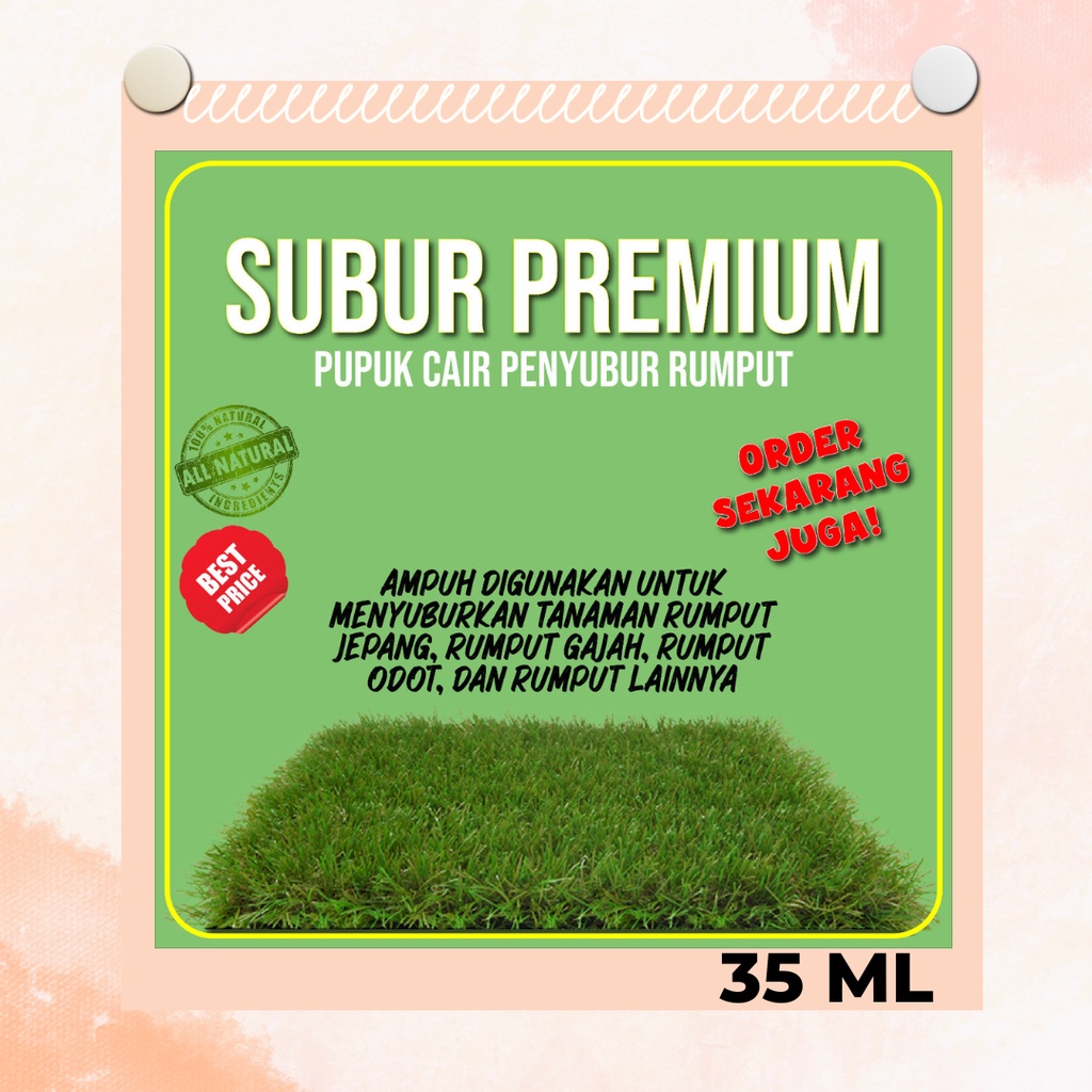 JUAL Spray Pupuk Cair Penyubur RUMPUT  35 ML MURAH AMPUH Produk Hormon Penyubur Daun Tanaman Pertani