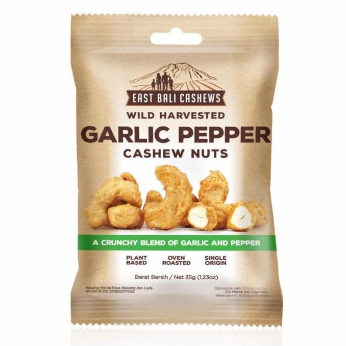 

East Bali Cashews - Garlic Pepper Cashew Nuts 35gr - Kacang Mete