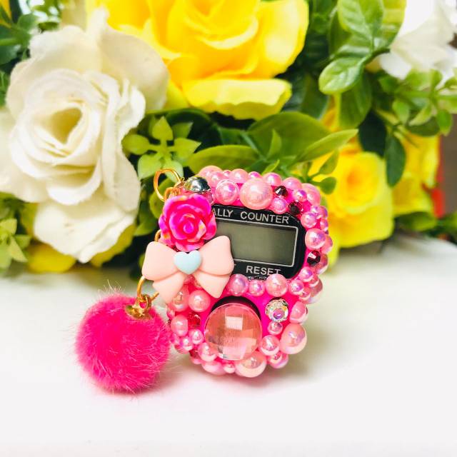 PINK MUCAM PITA MAWAR POM2 Tasbih digital bling blink | Tasbeh digital bling bling