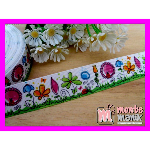 

Bahan Craft Pita Grosgrain Fairy Garden 7/8 inch atau 2,2 cm - PITA-066