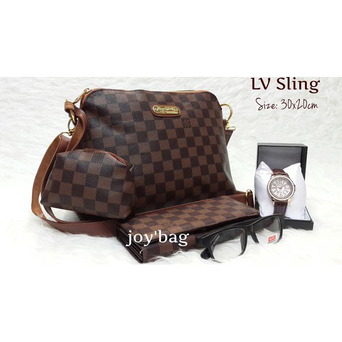 TERBARU Tas Lokal/Tas Murah/Paketan Tas Murah/Paket 3in1 LV Sling Oval Terlaris