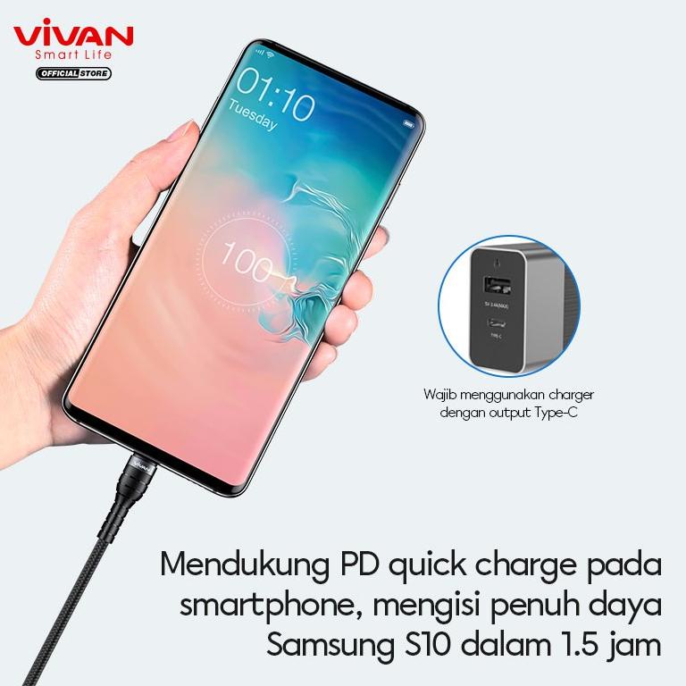 CPU.14Ap22ᴾ– Powerbank VIVAN Original Power Bank 10000mah VPB-F10S VPB10F mah Fast PD QC3.0