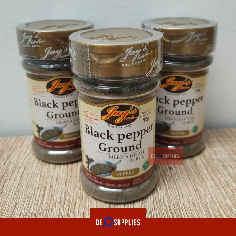 

Jay's Lada Hitam Blackpepper Ground 55gr - Jays Black Pepper Bubuk Merica Jay