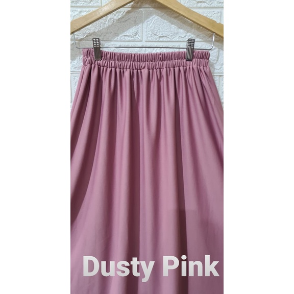 ROK KERJA WANITA POLOS BASIC ROK HYGET SUPER PREMIUM POLOS /ROK POLOS HYGET PREMIUM  / ROK BASIC HYGET PREMIUM-Dusty Pink