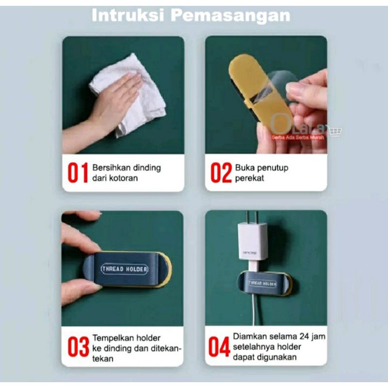 Holder organizer kabel penjepit kabel serbaguna