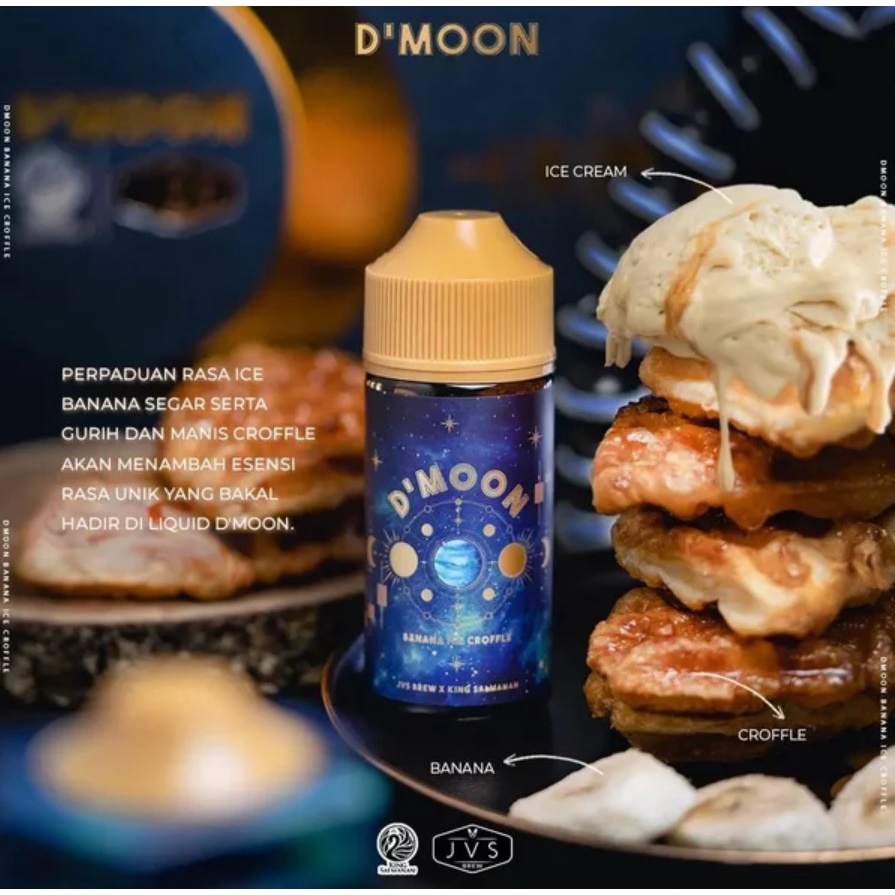 LIQUID DMOON BANANA CROFFLE 60ML / D'MOON BANANA ICE CROFFLE / D MOON 60ML