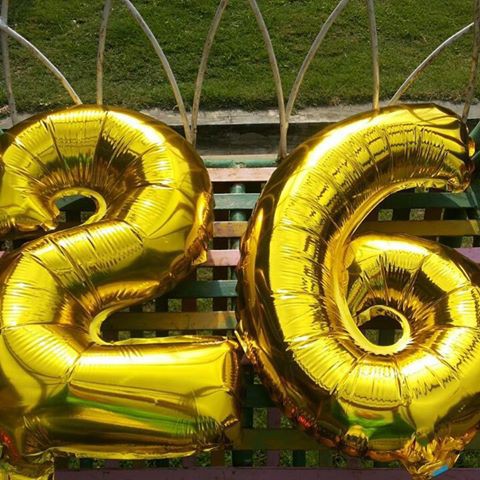 Balon Foil Angka Gold 80 cm jumbo