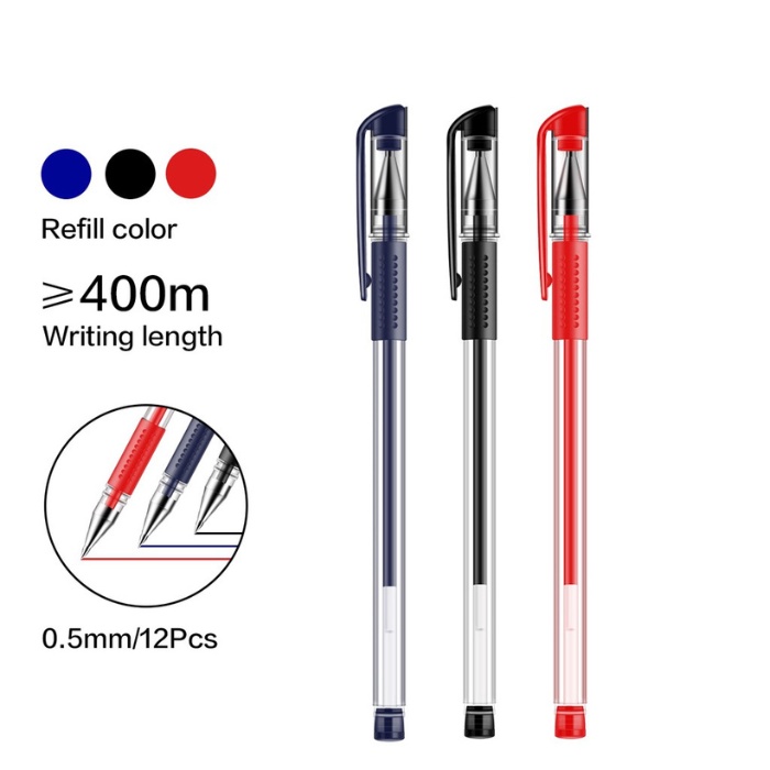 

Deli Gel Pen 0.5 mm | Pulpen Gel Deli Bolpoin Cair Alat Tulis Sekolah Bolpen Hitam | 6601