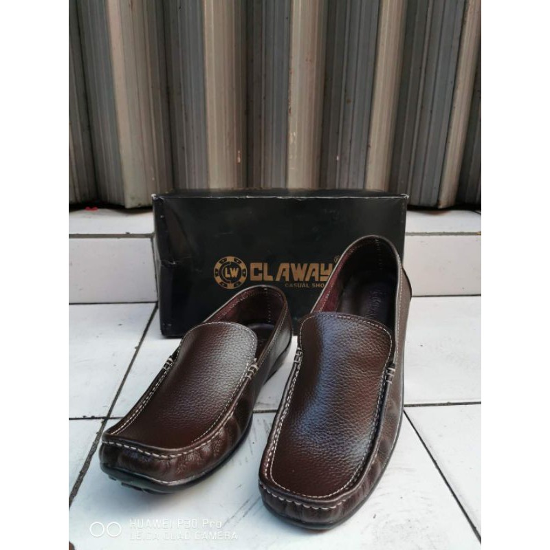 Sepatu Casual Kulit Pria Claway Big Size 44-46 ( Produksi Sendiri ) / Sepatu Selop Bustong Ogana Big Size 44-46 Og 01 ( Produksi Sendiri )