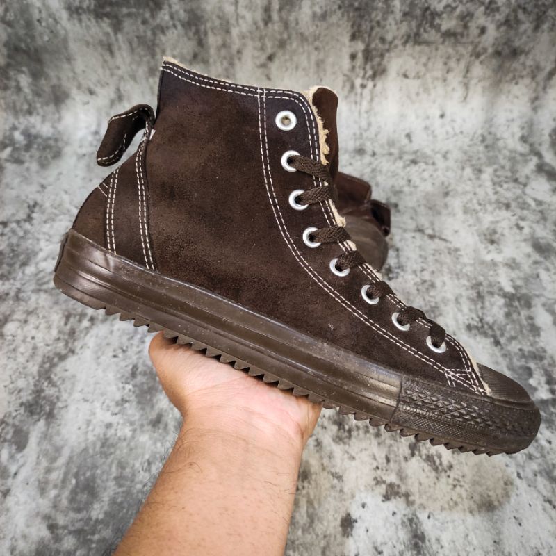 converse hiker brown suede sample