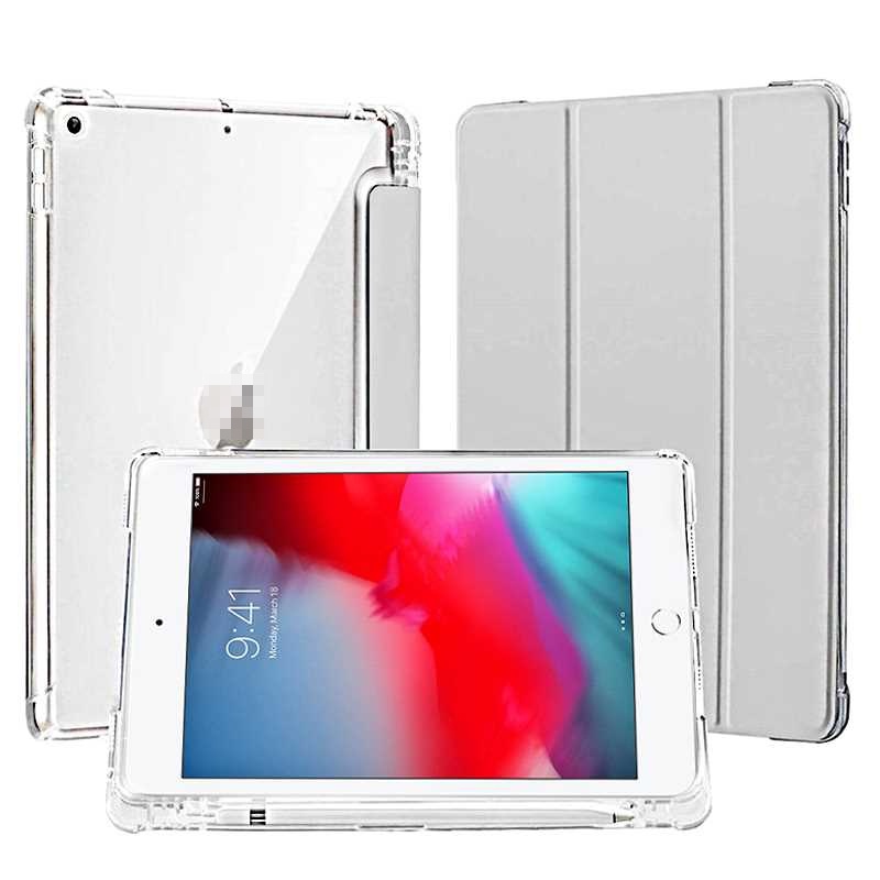 Case Transparan Dengan Slot Pensil Untuk iPad9 10.2 2021 10.5 10.9 Pro11 Air 2 1 4 2020 3 2019