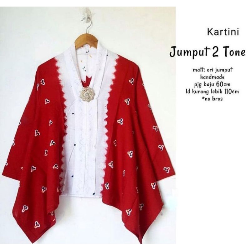 Blouse Kartini Jumputan Merah Putih