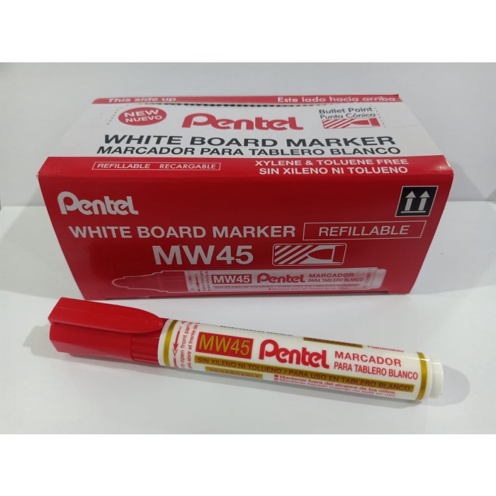 

Jualan Spidol Pentel Boardmarker Mw45 - Merah (Pack 12 Pcs) Berkualitas