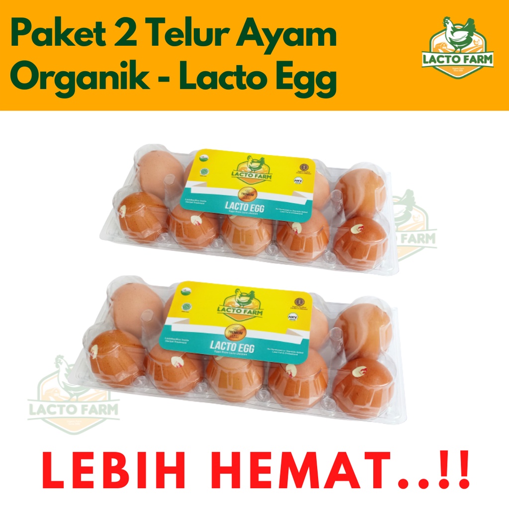 Jual Paket Hemat Telur Ayam Negeri Organik Lacto Egg Pack