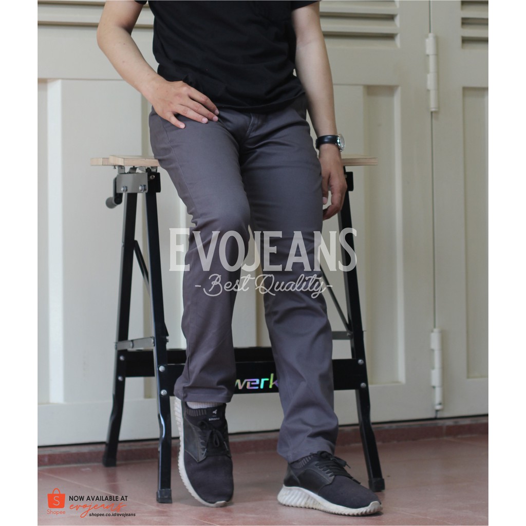 CELANA CHINO PANTS PANJANG PRIA - CHINOS PANTS SLIMFIT PRIA JUMBO ORIGINAL - CELANA CHINO HITAM