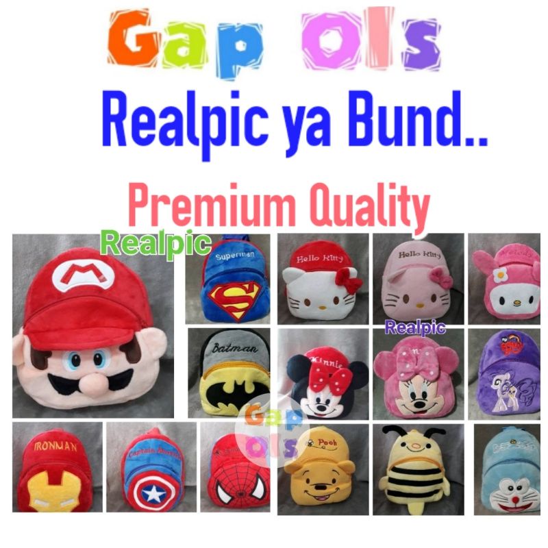 Tas anak karakter Tas bayi tas boneka tas Paud Tas Korea anak Tas anak Korea