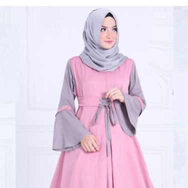 MARBELLA DRESS MAXI Promo gamis balotelli Fashion muslim Baju wanita modis /nonihijab/wickycollction-PINK