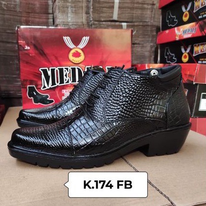 Sepatu kulit pria PDH semi boots polri TNI security guard PNS sepatu Kerja formal Tampil lebih keren