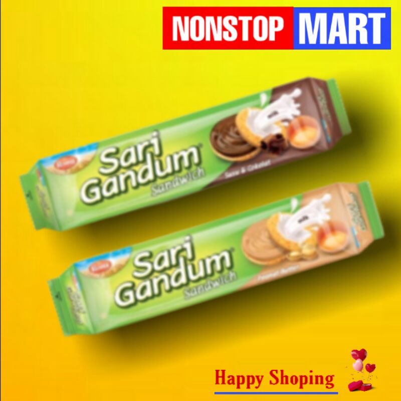 Roma Sari Gandum sandwich biakuit susu&coklat 115 gr