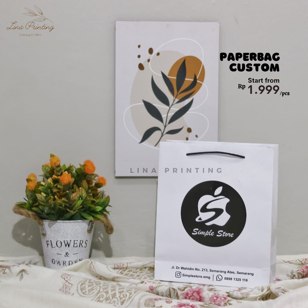 

Paperbag Paper Bag putih Art Carton Custom Logo Olshop