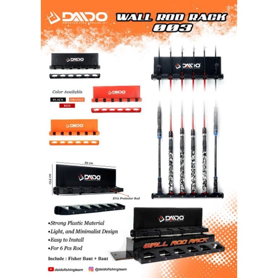 Daido WALL ROD RACK atau Rak Joran Dinding