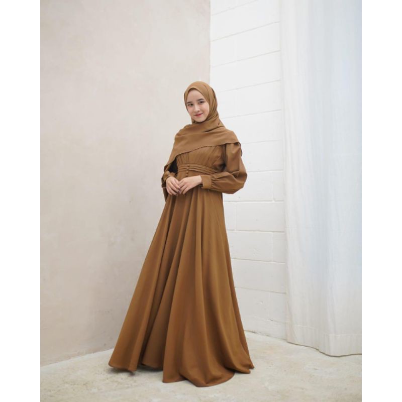 READY STOCK SIAP KIRIM JASMINE DRESS EMBERGLOW BY KAZAMI STORE