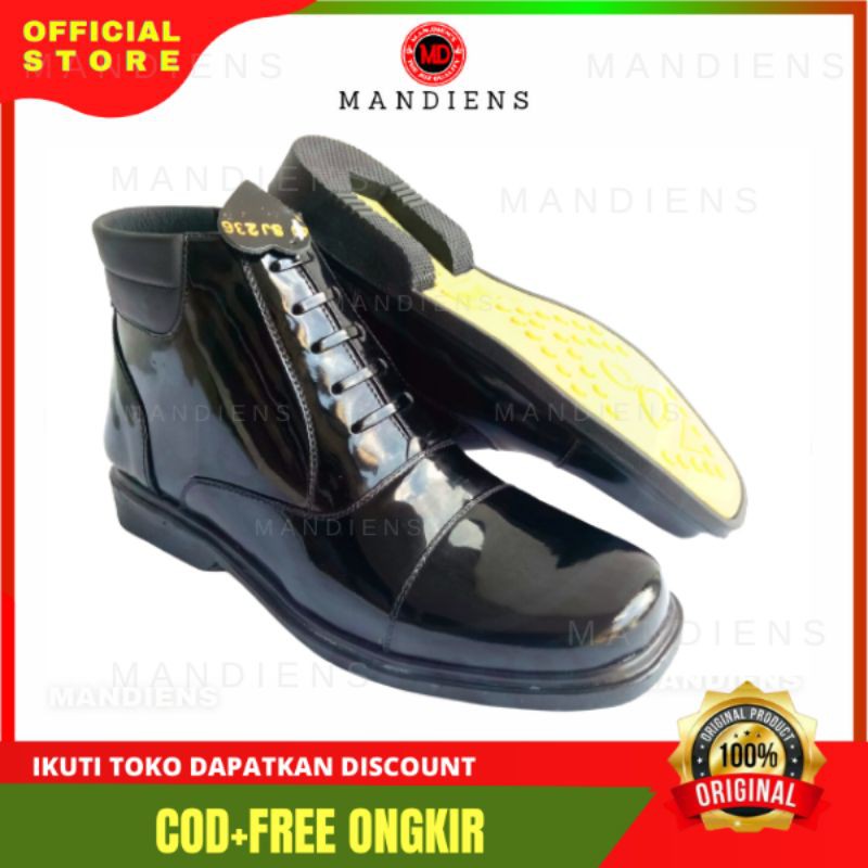 Mandiens - SEPATU PDH SJ.236-LUX Kulit Asli Ujung Tumpul Original Medali Export Quality