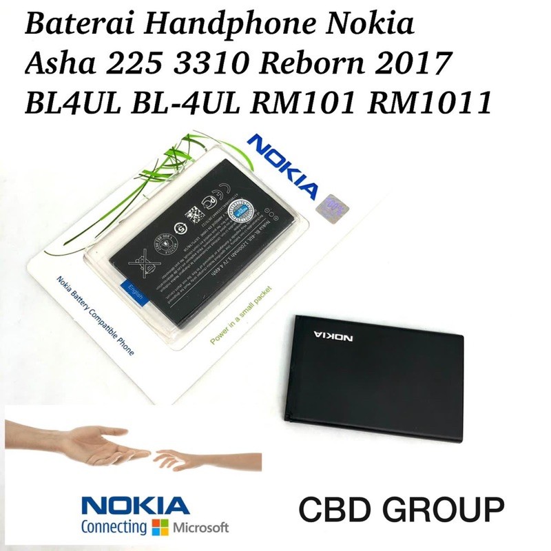 PROMO BATERAI NOKIA ORIGINAL BL 4UL Asha 225 3310 Reborn 2017  BL4UL BL-4UL RM101 RM1011