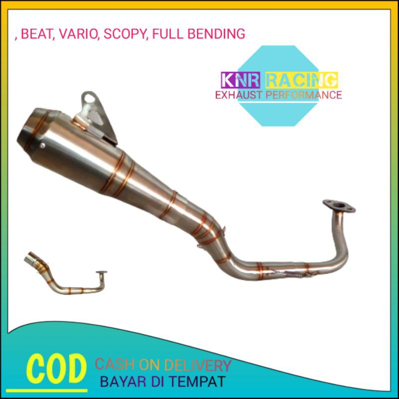 Knalpot racing,HONDA,BEAT,SCOPY,VARIO,LEHER,ATAS,NGACUNG,ful bending,anti polisi,tidur,inlet,50