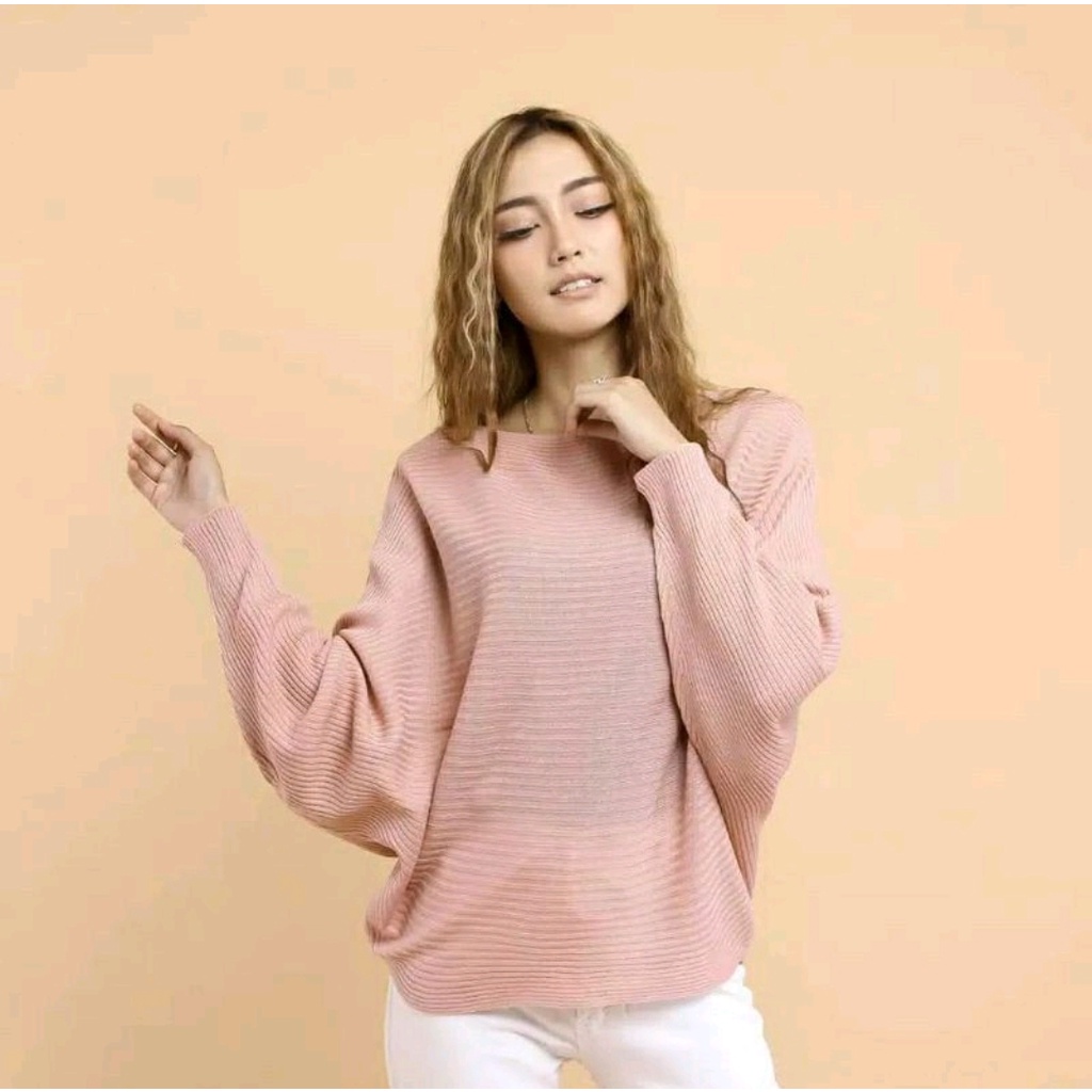 Batwing Rajut/Sweater Rajut Wanita