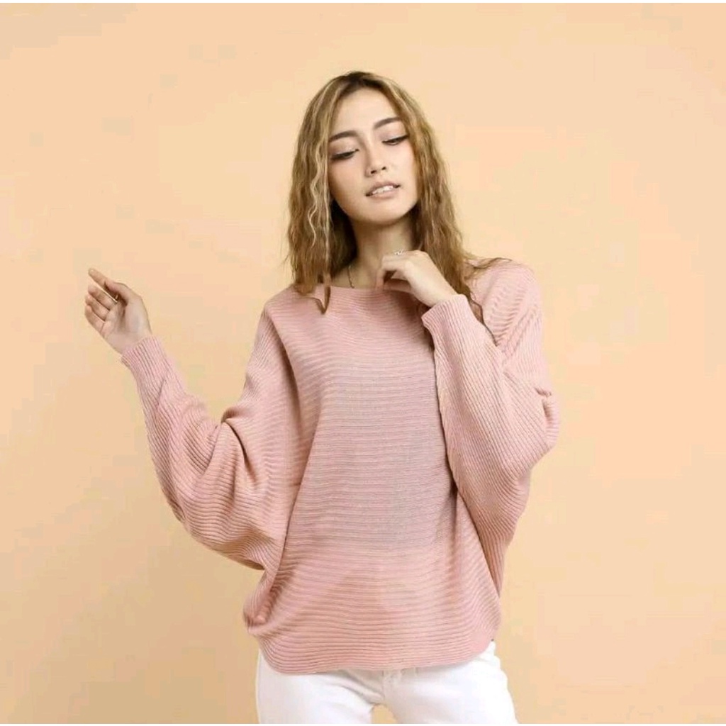 Batwing Rajut/Sweater Rajut Wanita