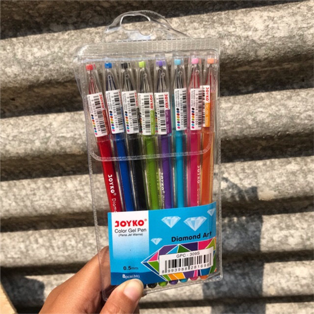 

Pulpen Gel Joyko Diamond Art Set GPC-10S 8 Warna - 0.5 mm