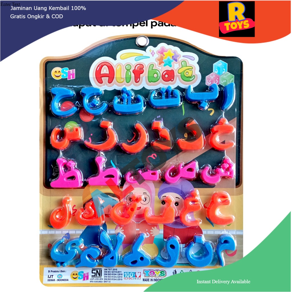 PROMO COD Huruf Hijaiyah Magnet Huruf Arab MAGNET BISA DITEMPEL DI KULKAS Mainan Edukasi Huruf Arab 
