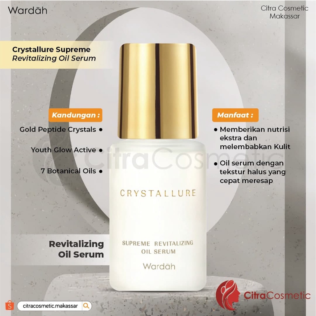 Wardah Crystallure Series | Supreme Oil Eye Serum |  Essence Gel | Overnight Cream Rich SPF35++