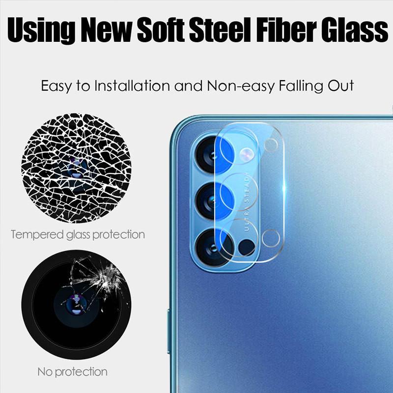 Camera Lens Protector For OPPO Reno 5 Reno 4 Reno 3 Reno 2F HD Carbon Fiber Soft Glass Rear Lens Film