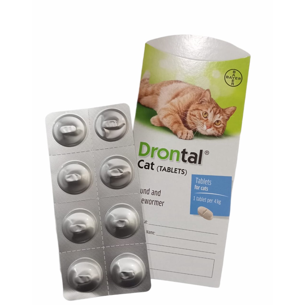 Jual DRONTAL CAT 1 TABLET - OBAT CACING KUCING | Shopee Indonesia