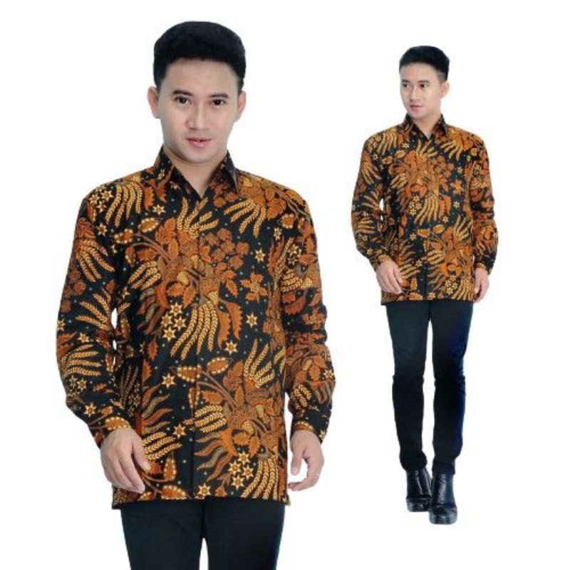 Batik Couple Ayah Anak MANGGAR Sogan Hem Kemeja Sarimbit Keluarga Modern Seragam