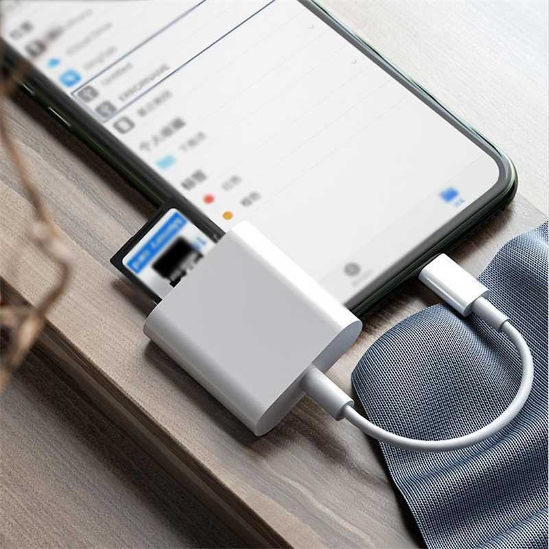 Sd / TF Card Reader / Konverter Usb Tipe-C 2 In 1 Multifungsi Portable Untuk Handphone / Tablet