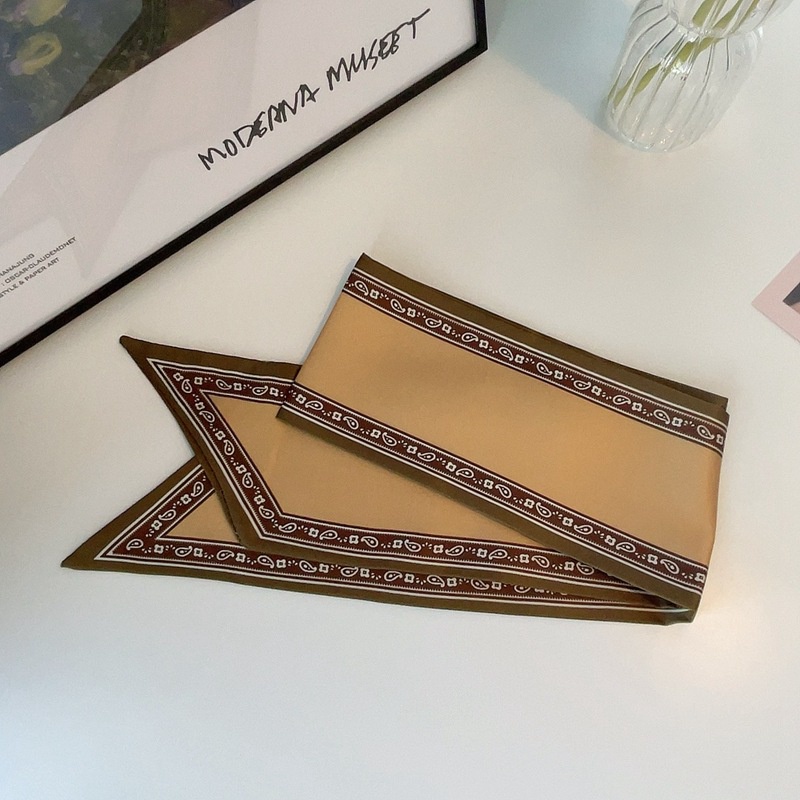 SYAL POLOS HIGH-END TWILLY KOREA IKAT LEHER PITA TAS SCARF WANITA KOREAN STYLE LETTER HURUF ELEGANT HIGH END ELEGAN SELENDANG SILK SUTRA SATIN-C